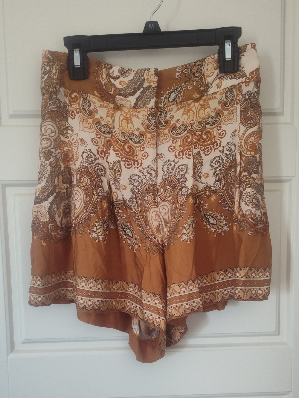 H&M Brown and Cream Paisley Skirt